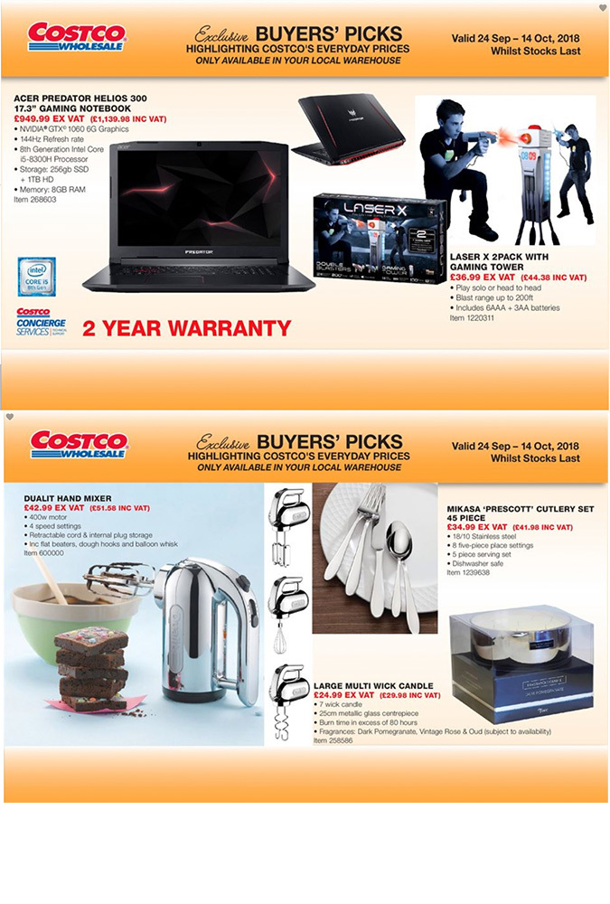 Costco october 1 2018 offers page 12