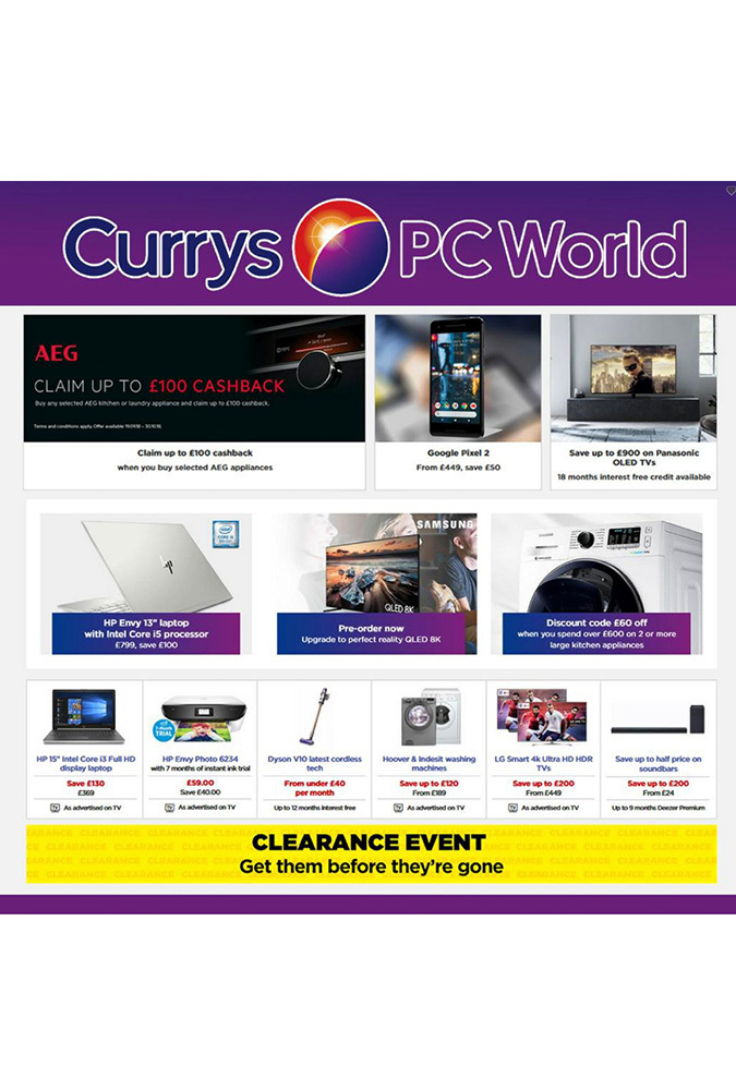 Currys october 2 2018 offers page 1
