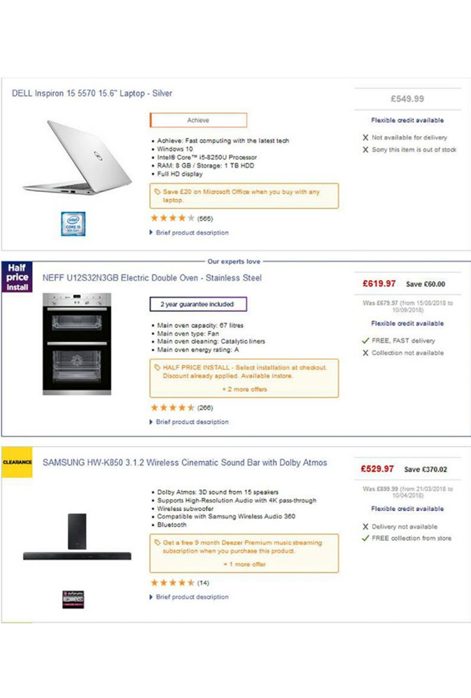 Currys october 2 2018 offers page 7