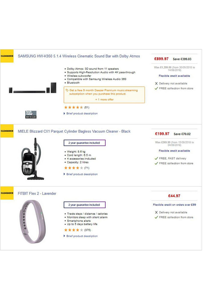 Currys october 2 2018 offers page 8